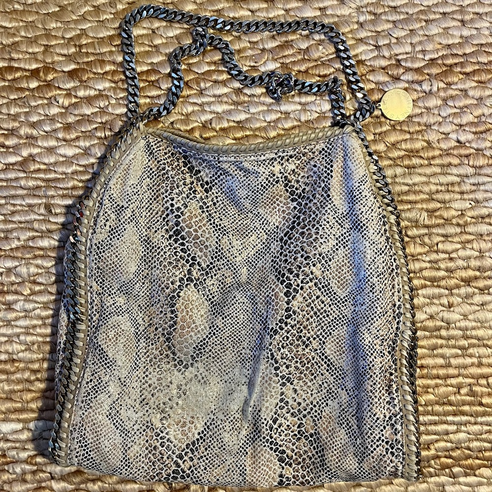 Stella McCartney Snake Skin printed canvas Falabella Tote